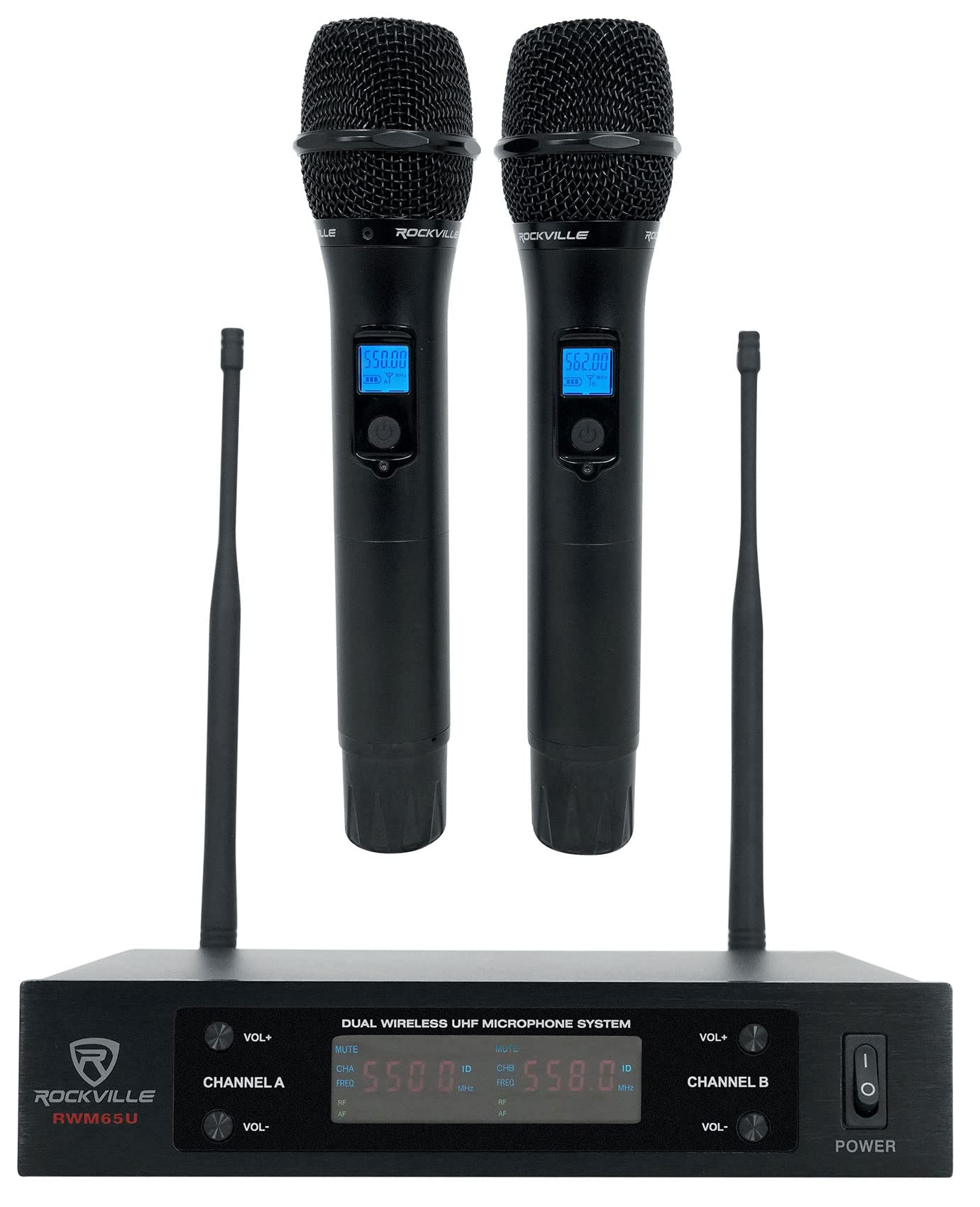 Rockville Power GIG RPG-122K All In One DJ/PA Package (2) 12" DJ/PA Speakers 1000 Watts Peak Power/250 Watts RMS with Built in Bluetooth, USB/SD Player, FM Tuner, Speaker Stands and a Wired Microphone