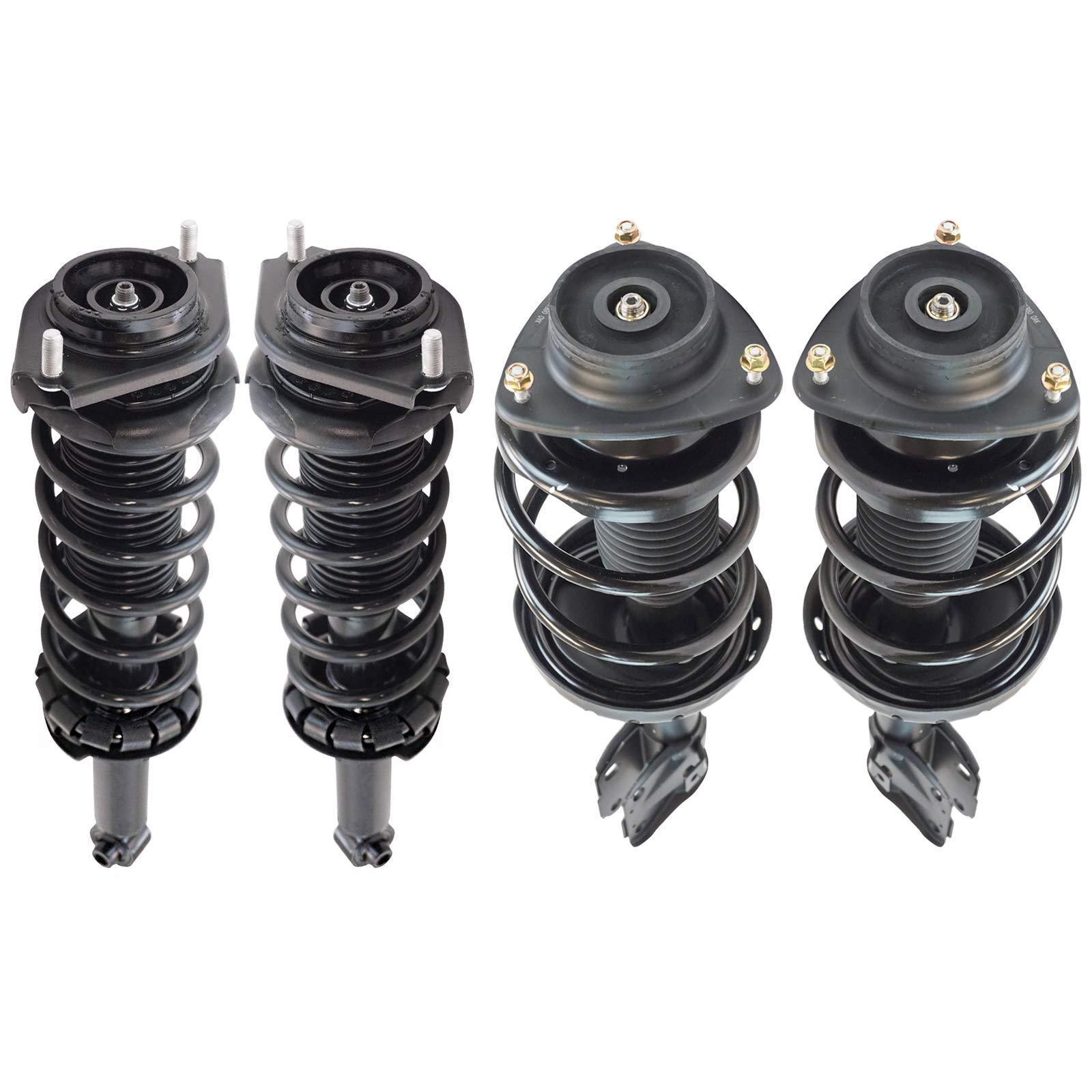 TRQ Front and Rear Strut & Coil Spring Assembly Set Driver & Passenger Sides Compatible with 09-13 Subaru Forester