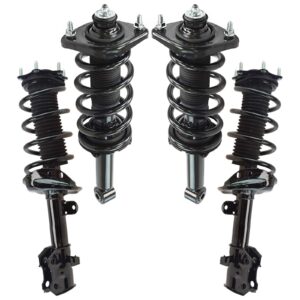 TRQ Front and Rear Strut & Coil Spring Assembly Set Driver & Passenger Sides Compatible with 12-14 Honda CR-V