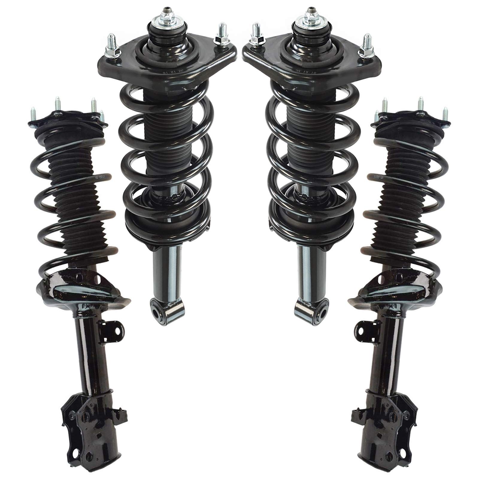 TRQ Front and Rear Strut & Coil Spring Assembly Set Driver & Passenger Sides Compatible with 12-14 Honda CR-V