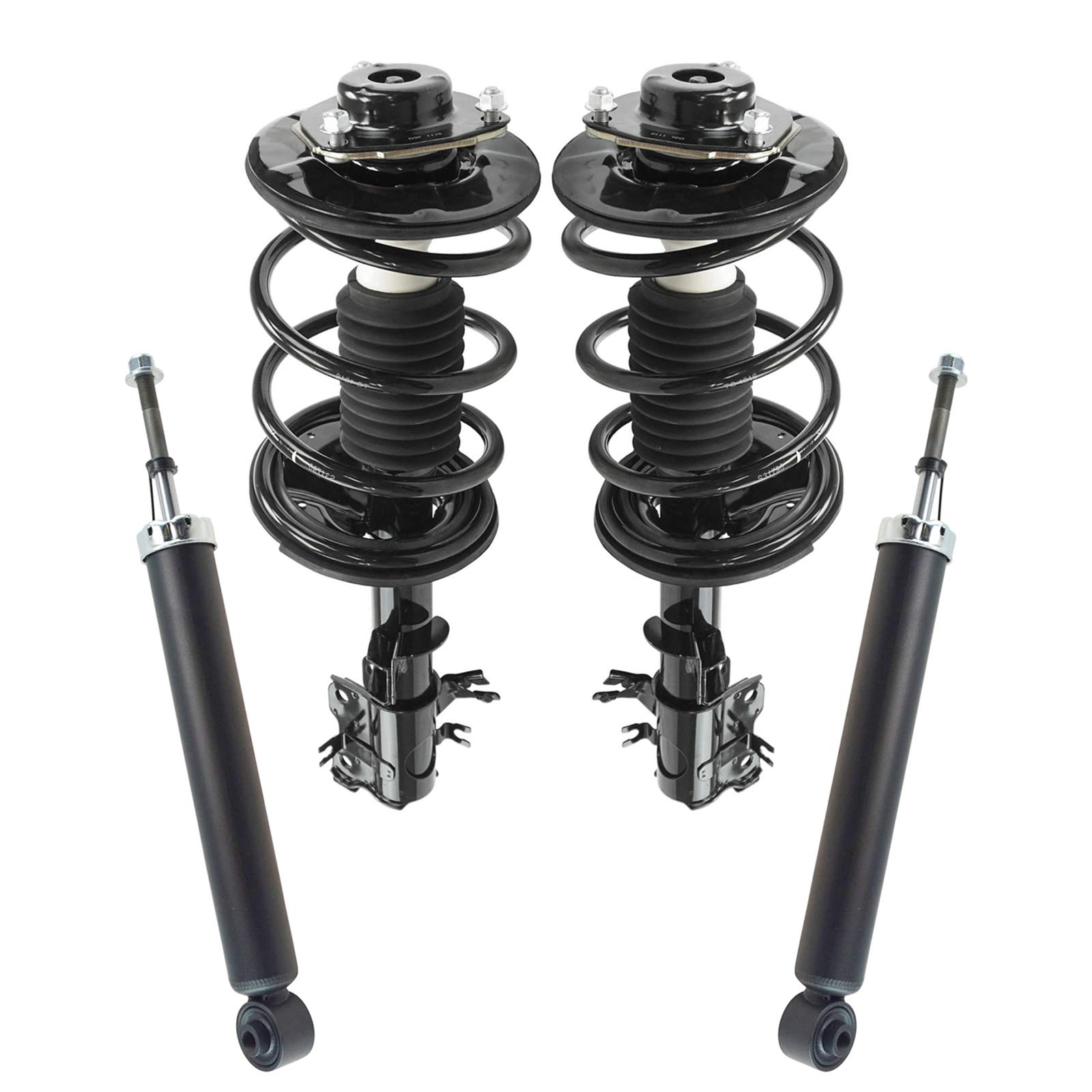 TRQ Front and Rear Strut & Coil Spring Assembly Set Driver & Passenger Sides Compatible with 03-08 INFINITI FX35 FX45