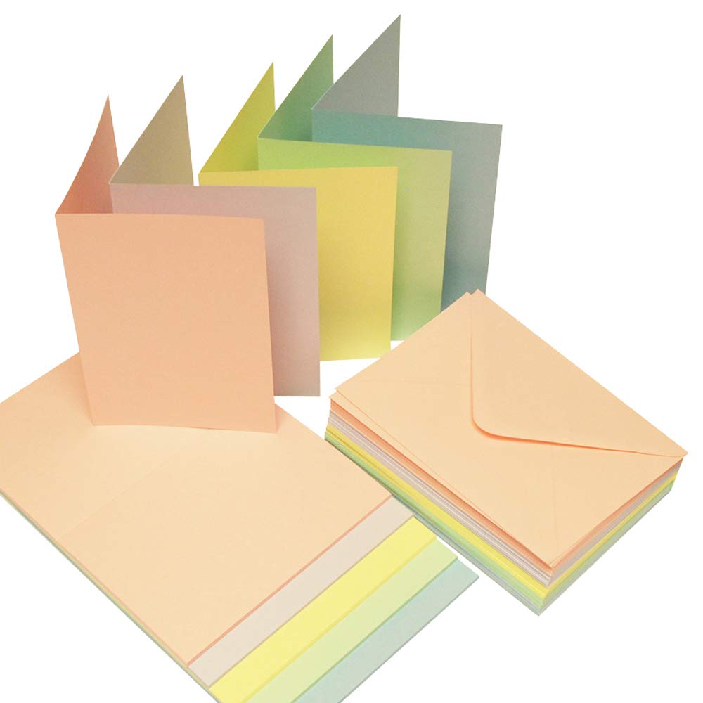 Craft UK 2307-5x7" Assorted Pastel Cards & Envelopes Pack of 40