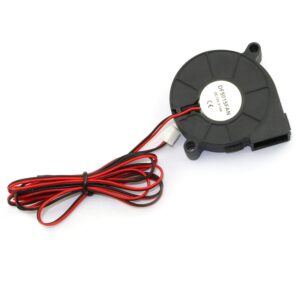 RuiLing 4-Pack 5015 DC 12V 0.18A Cooling Blower Fan 6000Rpm Industrial Cooling Turbo Fan for 3D Printer Accessories,Mini Black Plastic Cooling Fans 50x50x15mm