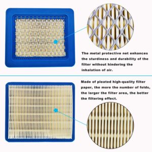 ZLKSKER 5pcs 491588S Lawn Mower Air Filter Replacement for B&S 491588 399959, Air Cleaner