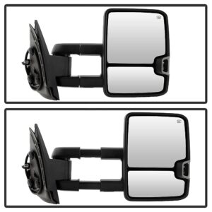 ACANII - [2015 Style] Telescoping Towing Power+Heat+LED Signal Side Mirrors Left+Right For 07-13 Chevy Silverado Sierra