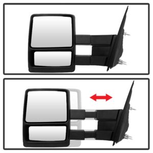 ACANII - For 2004-2014 Ford F150 Pickup Truck [w/o Power Heated] Manual Towing Telescoping View Side Mirrors Left+Right