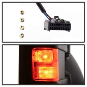 ACANII - Telescoping Manual Non Heat LED Signal Towing Mirror Passenger Side For 2008-2016 Ford F250 / F350 Super Duty