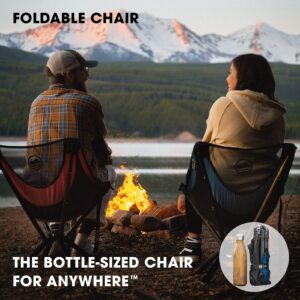 CLIQ Portable Chair Camping Chairs - A Small Collapsible Portable Chair That Goes Every Where Outdoors. Compact Folding Chair for Adults That Sets Up in 5 Seconds | Camping Chair Supports 300 Lbs