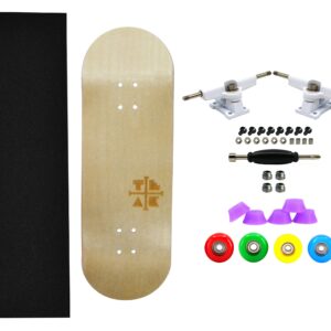 Teak Tuning Prolific Complete Fingerboard with Upgraded Components - Pro Board Shape and Size, Bearing Wheels, Trucks, and Locknuts - 32mm x 97mm Handmade Wooden Board - Everything is Awesome Edition