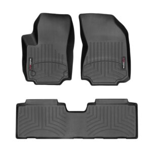 WeatherTech Custom Fit FloorLiners for Chevrolet Equinox - 1st & 2nd Row (441176-1-2), Black