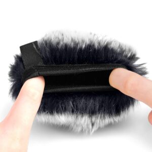 ChromLives Microphone Windscreen, Furry Windscreen Muff Wind Cover + Foam Microphone Windscreen Cover Compatible with Zoom H1 H1n Apogee Mic and More, Furry & Foam 2Pack