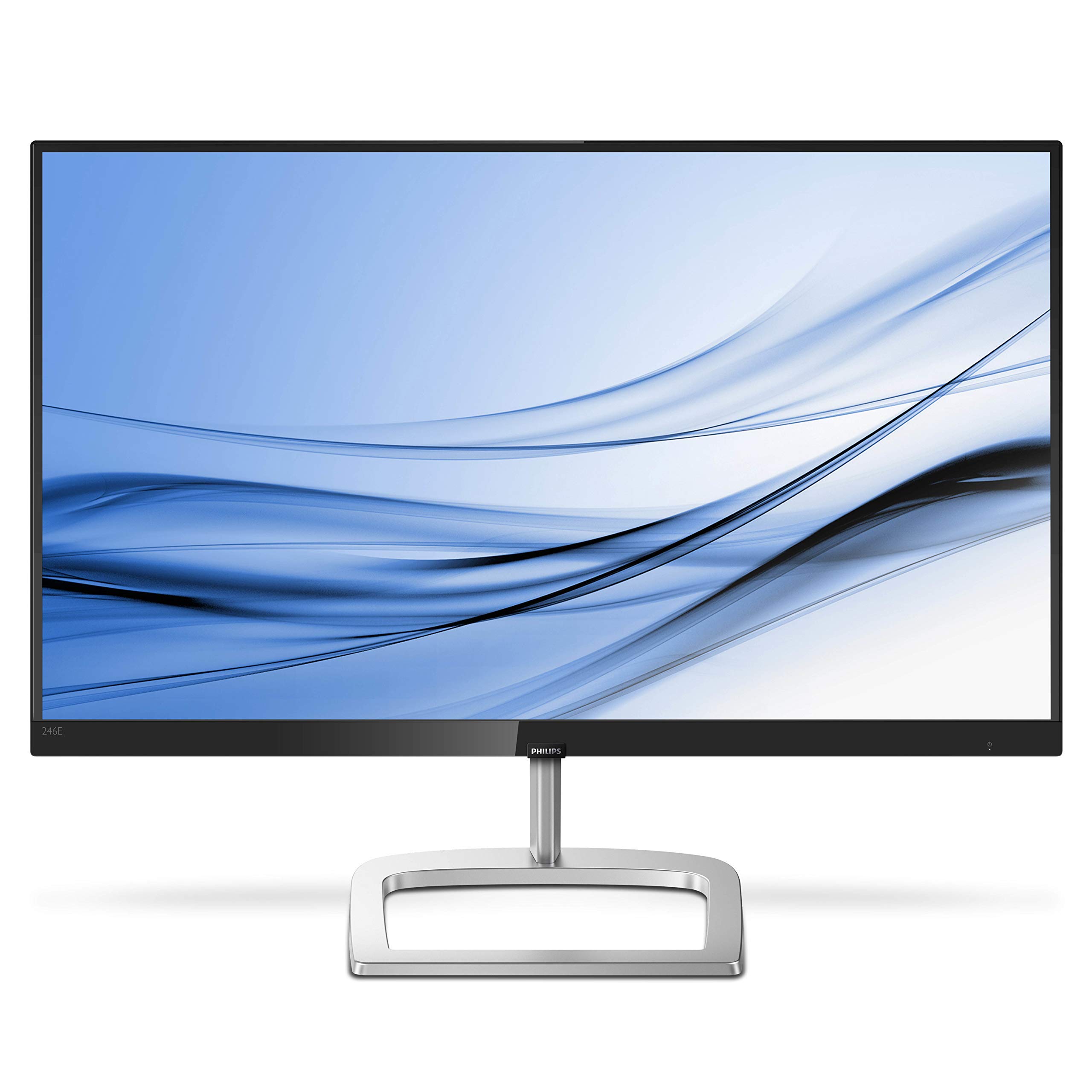 Philips 246E9QDSB 24" Frameless Monitor, Full HD 1920x1080 IPS, 75Hz, 29% sRGB & 108% NTSC, FreeSync, HDMI/DVI-D/VGA, VESA (Renewed)