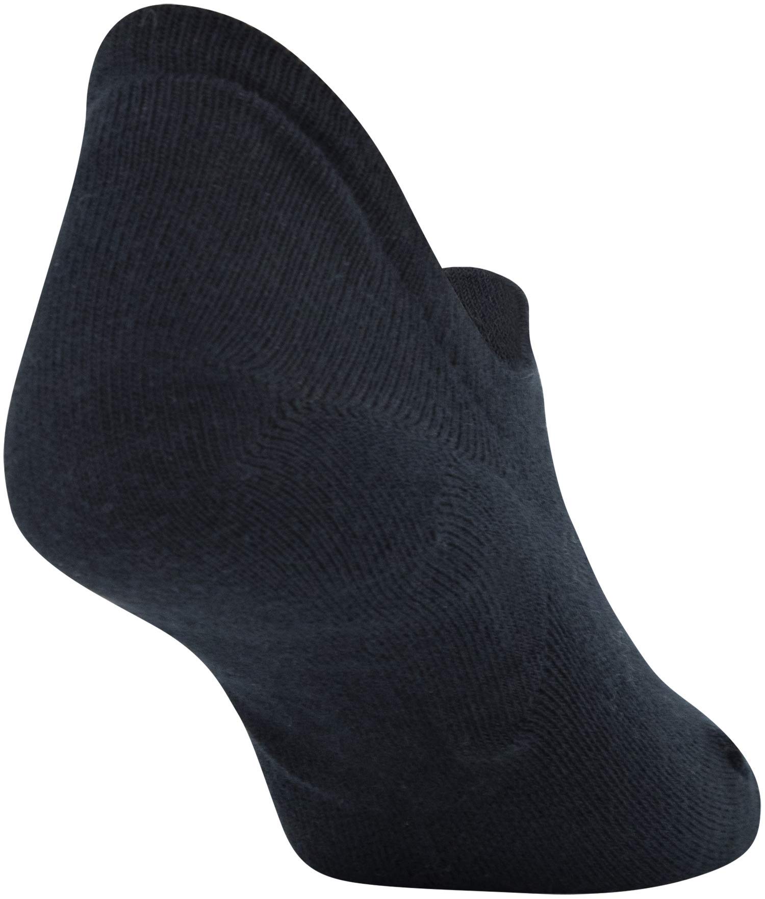 Under Armour Adult Essential Ultra Low Tab Socks, Multipairs , Black (3-Pairs) , Large