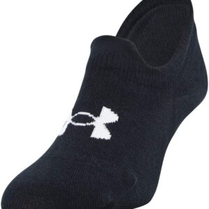 Under Armour Adult Essential Ultra Low Tab Socks, Multipairs , Black (3-Pairs) , Large