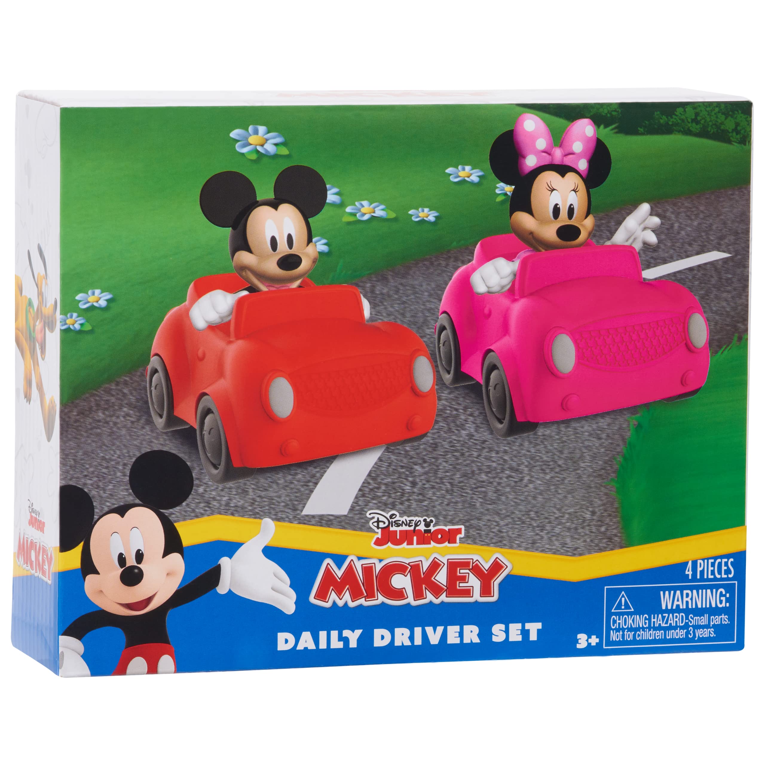 Disney Junior Mickey Mouse on the Move Figure and Vehicles 2-Pack Set, Officially Licensed Kids Toys for Ages 3 Up by Just Play