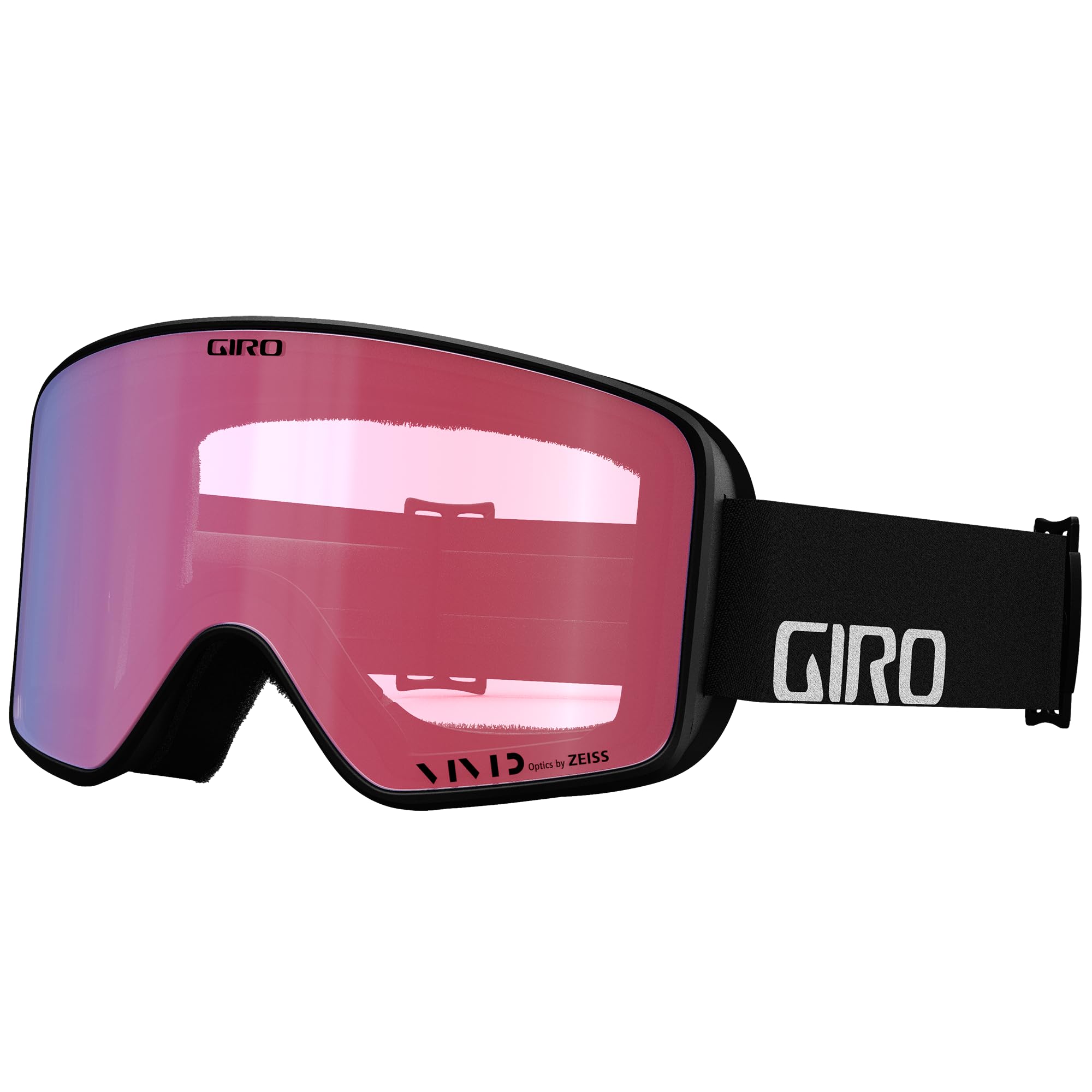 Giro Method Ski Goggles - Snowboard Goggles for Men & Women - Black Wordmark Strap with Vivid Ember/Vivid Infrared Lenses