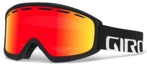 giro index otg adult snow goggles - black wordmark strap with vivid ember lens (2021)