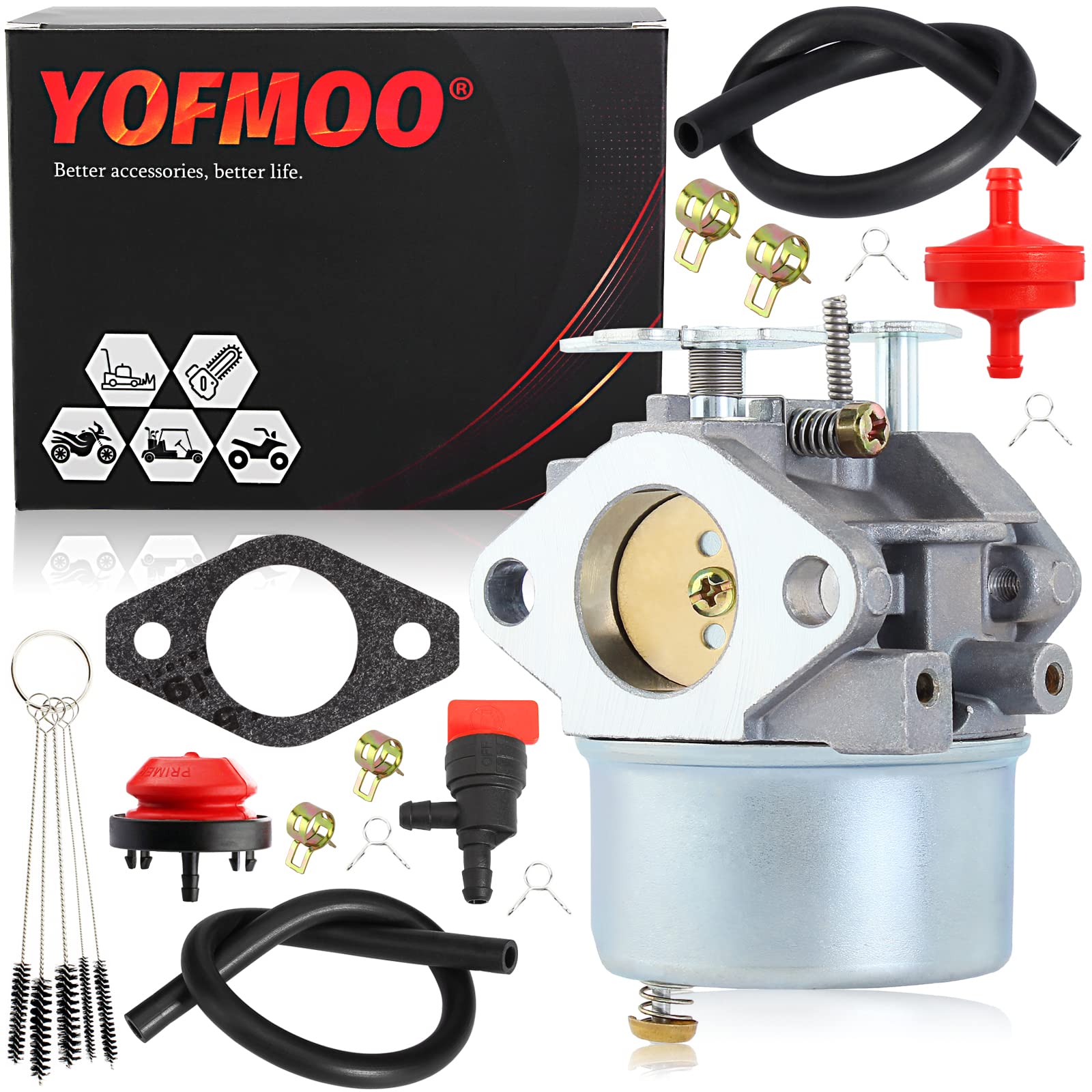 YOFMOO Carburetor Compatible with Tecumseh 640169 OH318SA OHSK80 OHSK90 OHSK100 OHSK110 90 80 Snow Blower King 11.5HP Sears Craftsman Toro 38079 38542 38546 38547 38558 38559 38560 38650 38651 38652