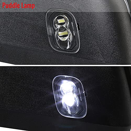 Carpartsinnovate For Ford 15-20 F150 Pickup Power Heated Tow Mirrors w/Smoke Lens LED Signal+Puddle