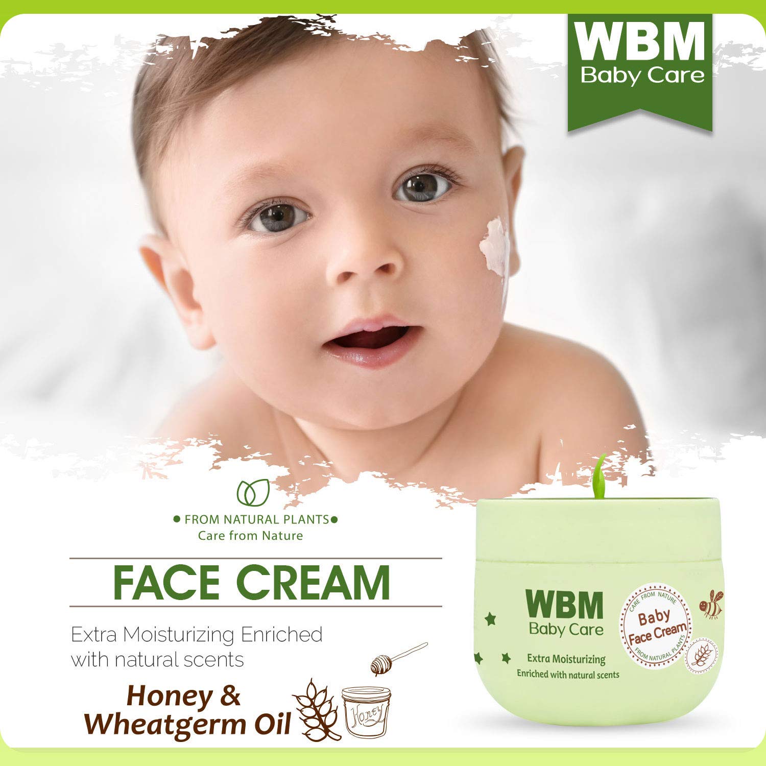 WBM Care Baby Care Gift Set with Baby Oil,Baby Powder and Face Cream - Essentials Skin Care Products,Baby & Mommy Gift Set, 3 Items