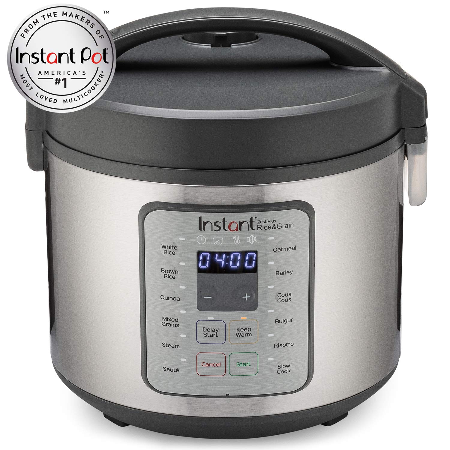 Instant Pot Zest Plus 20 Cup Cooked rice, 5Litre Rice Cooker,Steamer, Slow Cooker,13 One Touch Programs, No Pressure Cooking Functionality