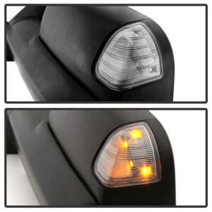 ACANII - Telescoping Power Heat SMOKE LED Signal Towing Mirrors Passenger+Driver For Left+Right 2009-2012 Dodge Ram 1500