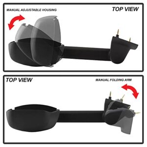 ACANII - Manual Fold Towing Side Mirrors Driver+Passenger For 2003-2017 Chevy Express/GMC Savana Van LEFT+RIGHT 03-17