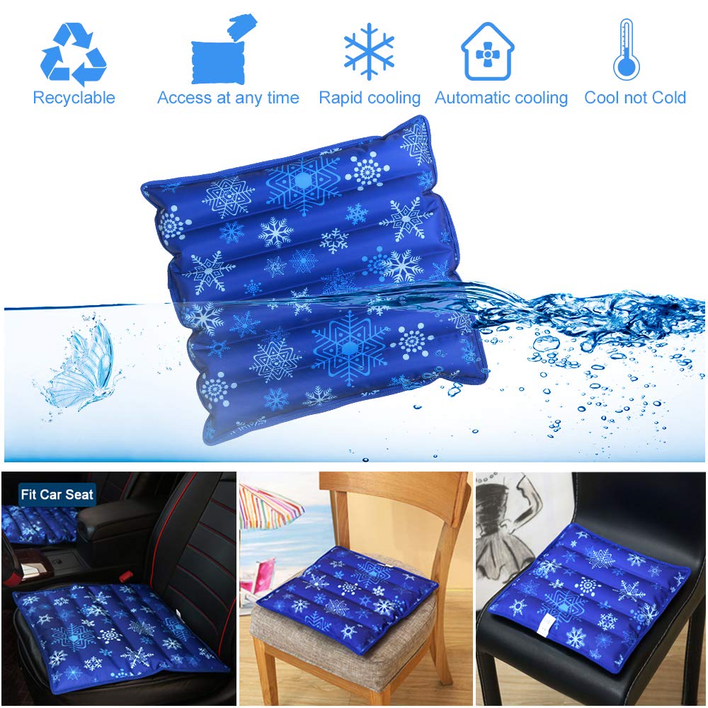 Water Cooling Seat Cushion for Office Chair & Car Seat Cushion, Soft Summer Ice Water Pad for Baby,Children,Student,Office,Car,Travel(18.8 inch)