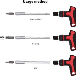 Amazon Basics 27-Piece Magnetic T-Handle Ratchet Wrench and Screwdriver Set