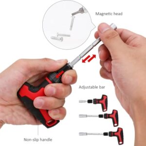 Amazon Basics 27-Piece Magnetic T-Handle Ratchet Wrench and Screwdriver Set