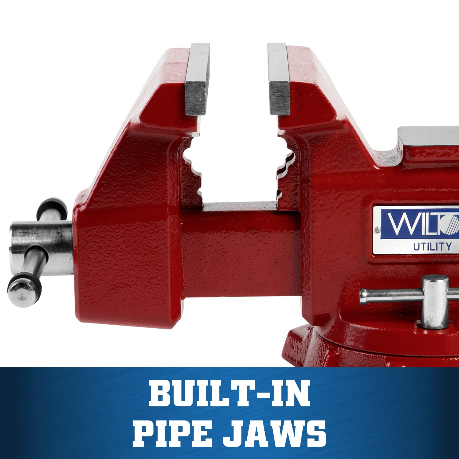 Wilton Utility Bench Vise, 6-1/2” Jaw Width, 6" Jaw Opening, 4" Throat (Model 676U)