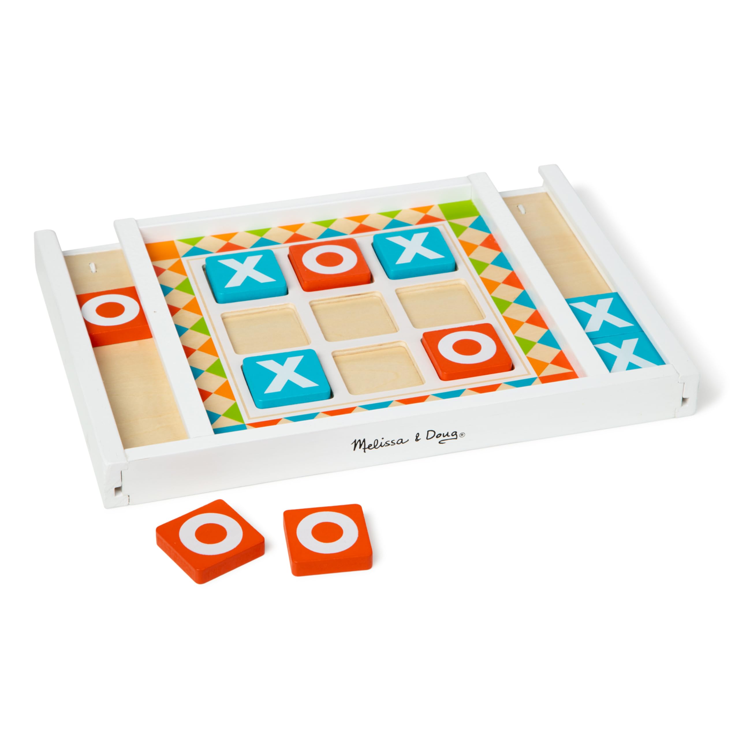 Melissa & Doug Wooden Tic-Tac-Toe Board Game with 10 Self-Storing Wooden Game Pieces (12.5ââ‚¬ W x 8.5ââ‚¬ L x 1.25ââ‚¬ D)