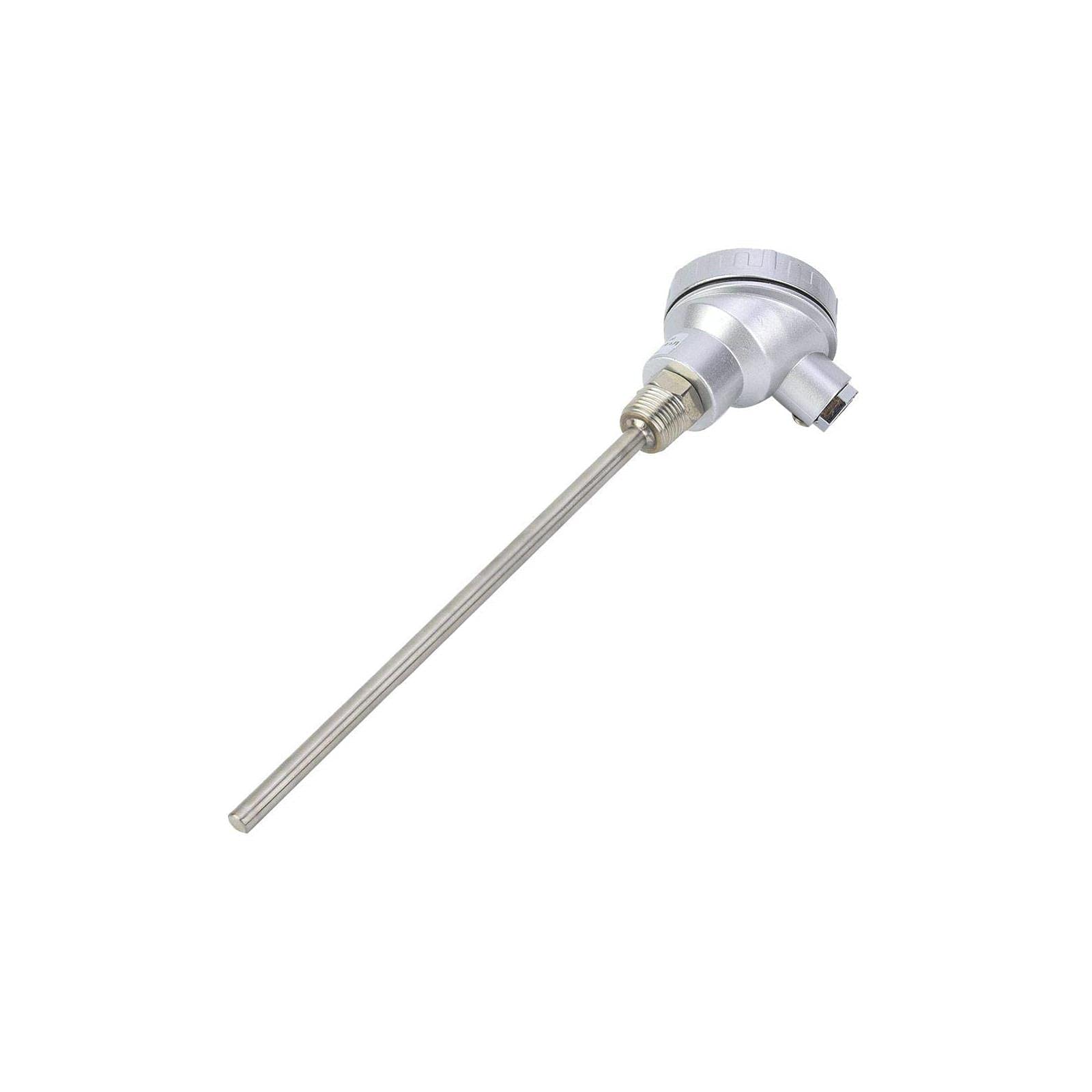 Nitrip RTD PT100 Temperature Sensor Probe 1/2" 201 Stainless Steel NPT Thread Thermocouple Terminal Head(200mm)