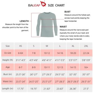 BALEAF Boys Compression Shirt Long Sleeve Youth Undershirts Kids Football Baseball Baselayer Cold Gear Quick Dry Grey Size L