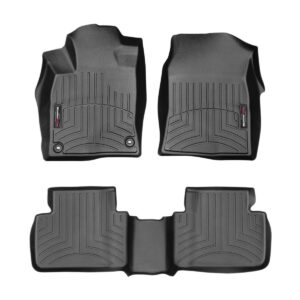 WeatherTech Custom Fit FloorLiners for Honda Civic Si, Civic Type R, Civic - 1st & 2nd Row (44884-1-2), Black