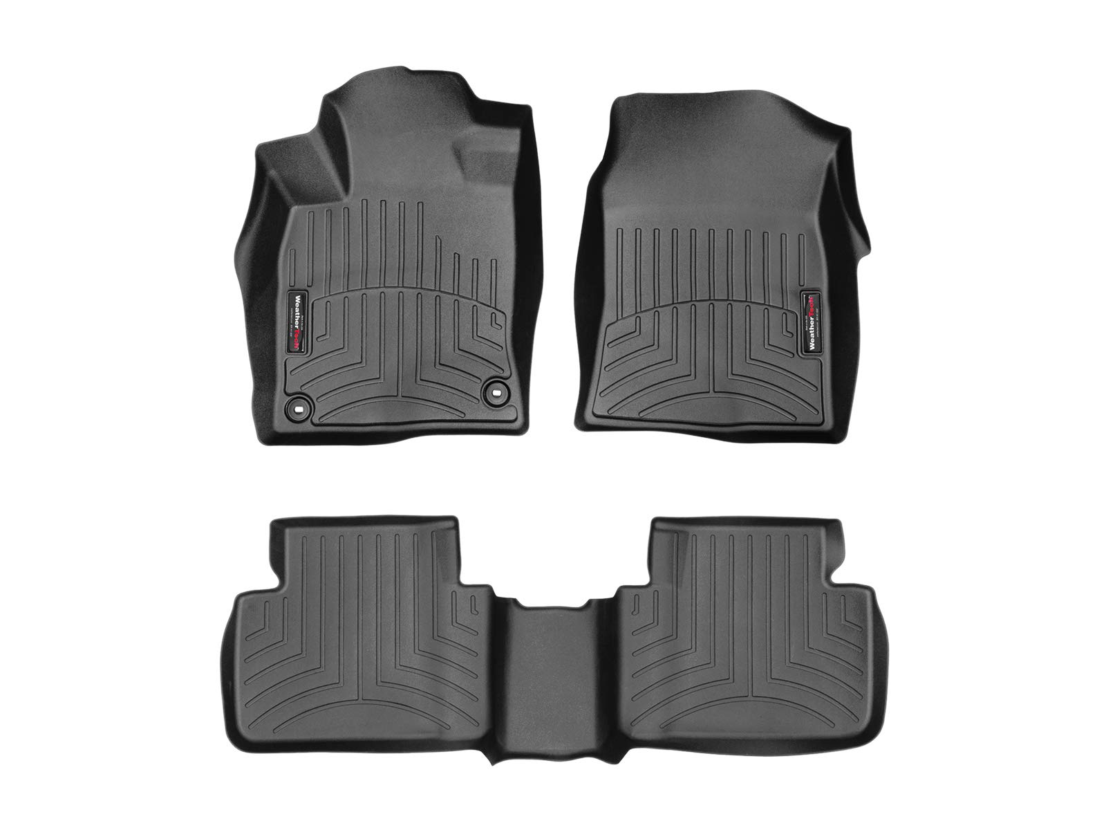 WeatherTech Custom Fit FloorLiners for Honda Civic Si, Civic Type R, Civic - 1st & 2nd Row (44884-1-2), Black