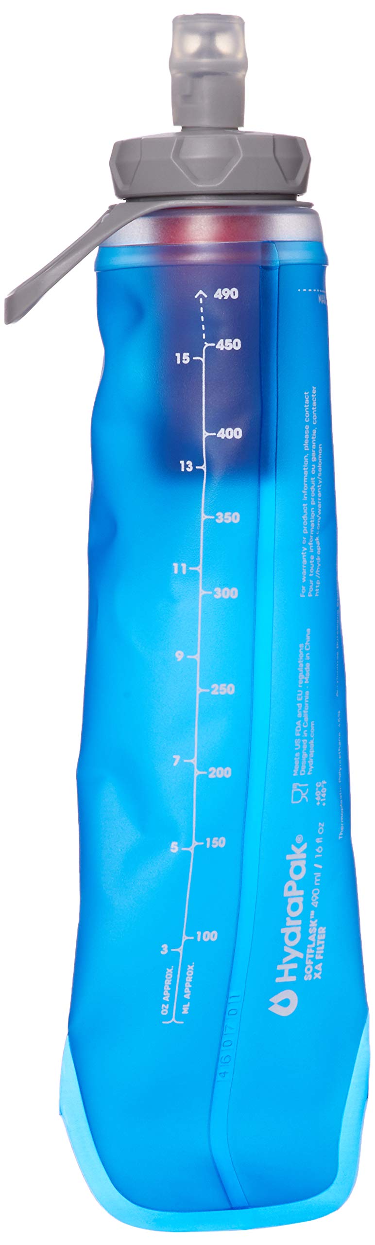 Salomon Soft Flask Water Bottle, 500ml, 17oz XA - 42mm,Blue