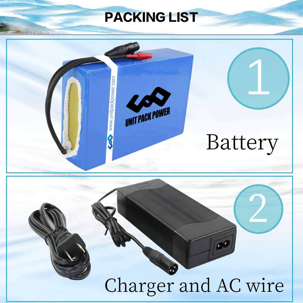 Ebike Battery 48V 20AH with Charger for Ebike, Go Kart, Scooter 1000W 750W 500W - Waterproof PVC Lithium Battery Pack