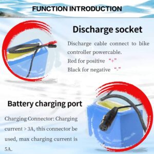 Ebike Battery 48V 20AH with Charger for Ebike, Go Kart, Scooter 1000W 750W 500W - Waterproof PVC Lithium Battery Pack
