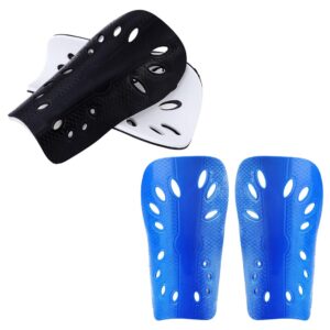 artibetter 2 pair kids shin guards perforated soccer equipment for boys and girls