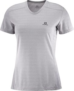 salomon women's xa tee, alloy/heather, medium