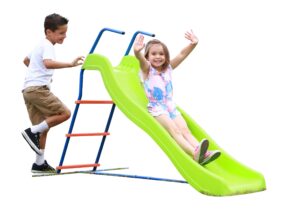 outdoor slide for kids, playground slide, swing set slide, slide playground, 6 ft slide for swing set, 6ft deck slide, indoor/outdoor slide for kids - swingset slide replacement