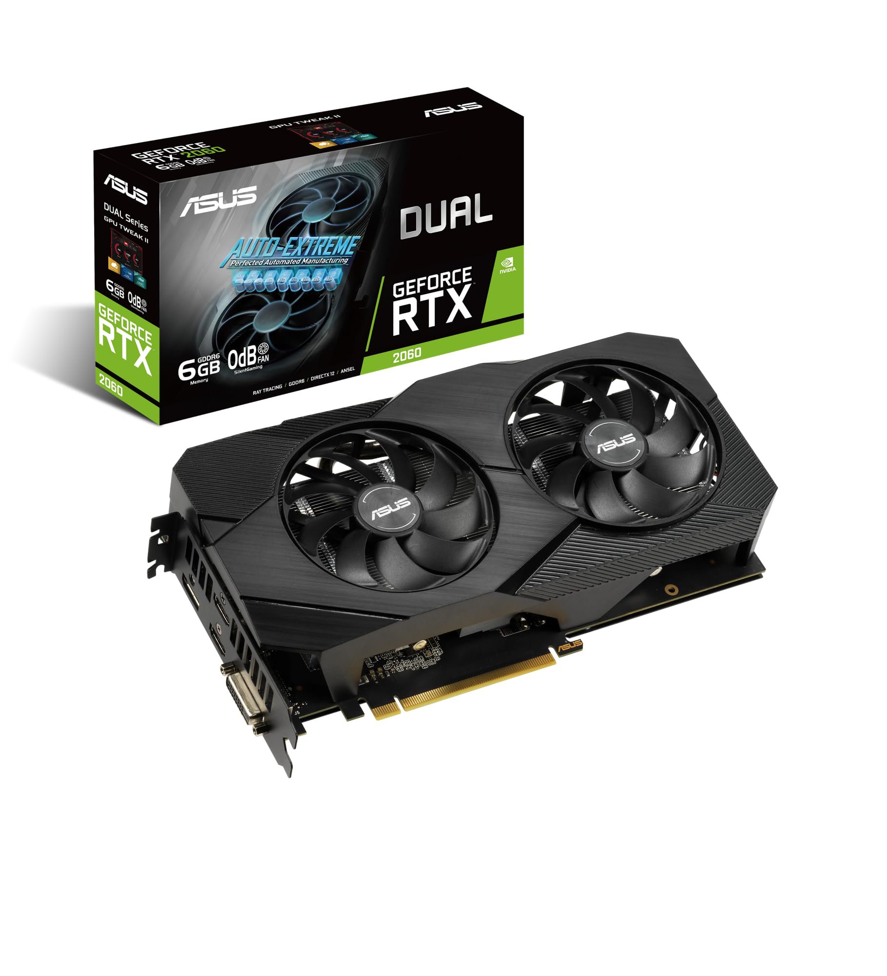 ASUS Dual EVO Gaming GeForce RTX 2060 6GB GDDR6 with The All-New NVIDIA Turing GPU Architecture DUAL-RTX2060-6G-EVO