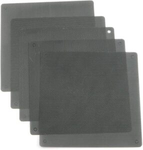 ruiling 5-pack pvc computer fan dust filter net dustproof cover guard black pc cooler fan mesh case 14cm