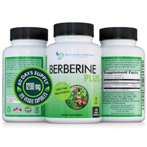 doctor recommended supplements berberine plus 1200mg per serving - 120 veggie capsules with royal jelly