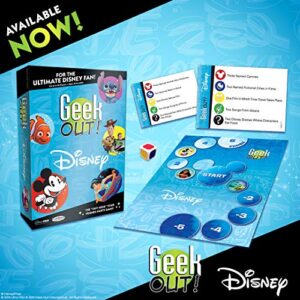 Geek Out! Disney Party Game | Enchanting Version of Popular Geek Out Board Game | A Trivia Bluffing Game Featuring Favorite Disney Characters | Perfect for Family Game Night | Fun Family Board Game