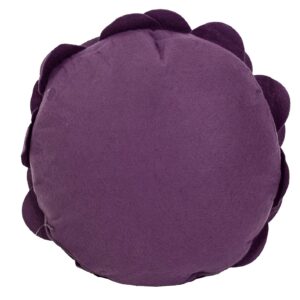 Fennco Styles Eva's Flower Garden Decorative Throw Pillow 16" Round - Violet Floral Accent Pillow for Home, Couch, Bed, Living Room, Holiday and Office Décor