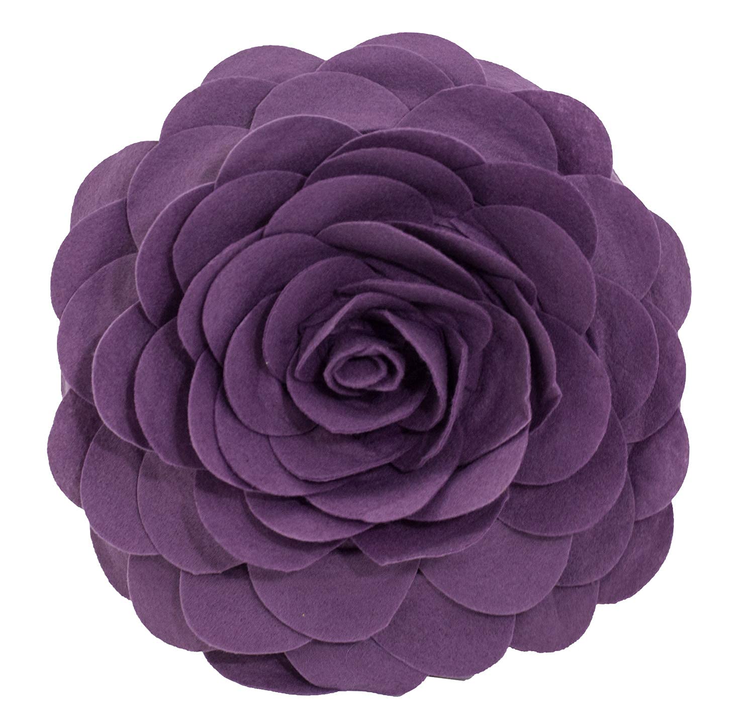 Fennco Styles Eva's Flower Garden Decorative Throw Pillow 16" Round - Violet Floral Accent Pillow for Home, Couch, Bed, Living Room, Holiday and Office Décor