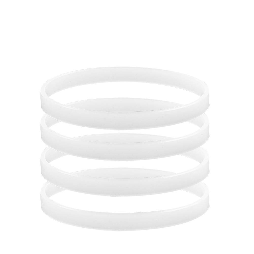 4 Pack Rubber Gaskets Replacement Seal White O-Ring for Ninja Blender Replacement for Ninja Auto-iQ Pro Extractor BL456-30 BL480 BL681A BL682 BL640 CT680(3.94 inch/10 cm Gaskets,Hushtong)