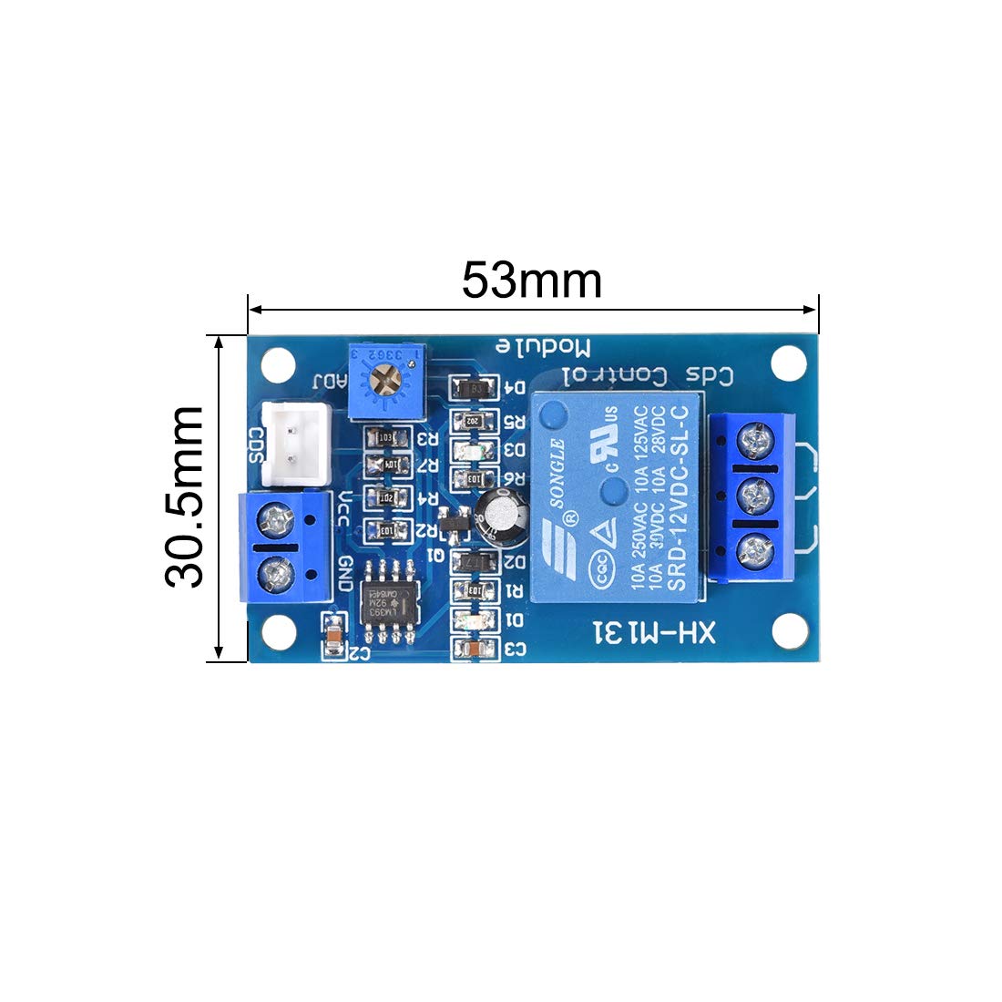 uxcell Photosensitive Sensor Module Light Intensity Detection with Wire DC 12V 2pcs